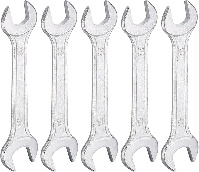 HARFINGTON 5pcs Double Open End Wrench 16mm x 18mm Metric 15 Degree Offset by HARFINGTON