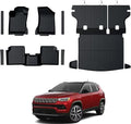 Floor Mats Set for 2017-2025 Jeep Compass Accessories, Full Coverage All by GALVAGNITE