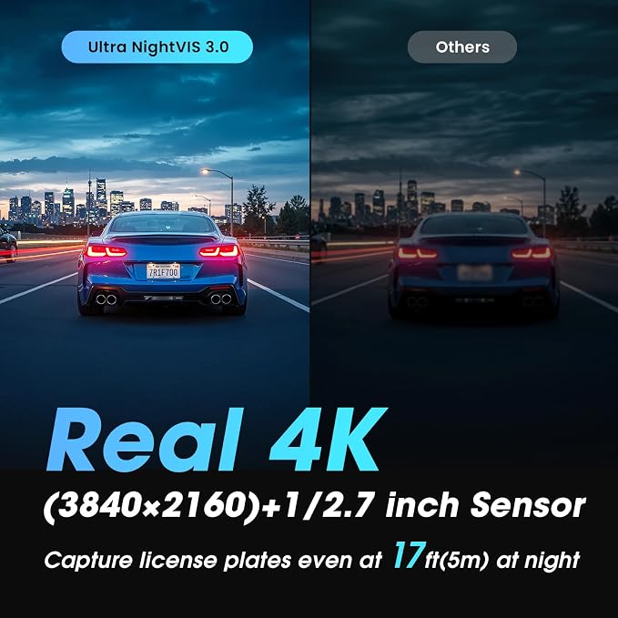 DDPAI Dash Cam Front and Rear, 4K + 1080P Dash Camera - Image 2