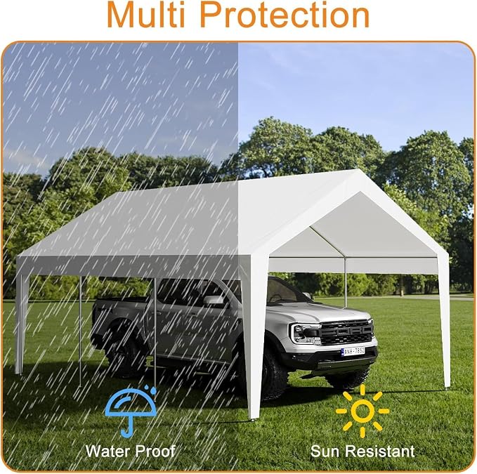 10x20ft Metal Carport Garage - Image 3