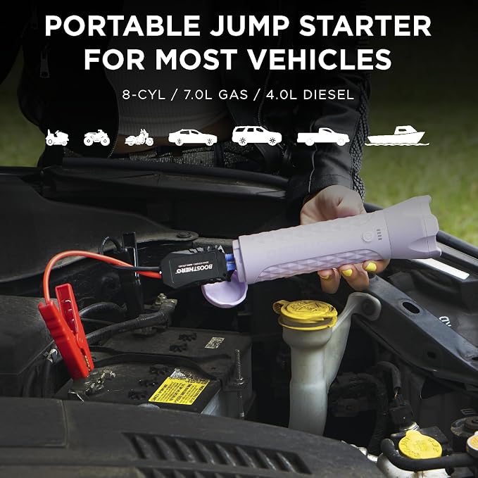 BoostHero Portable Car Battery Jump Starter, 000mAh Power Bank, LED Flashlight - Image 7