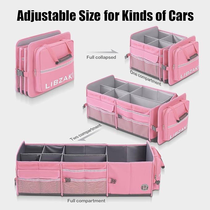 LIBZAKI Oversize 4 in 1 Car Trunk Storage Organizer - Image 3