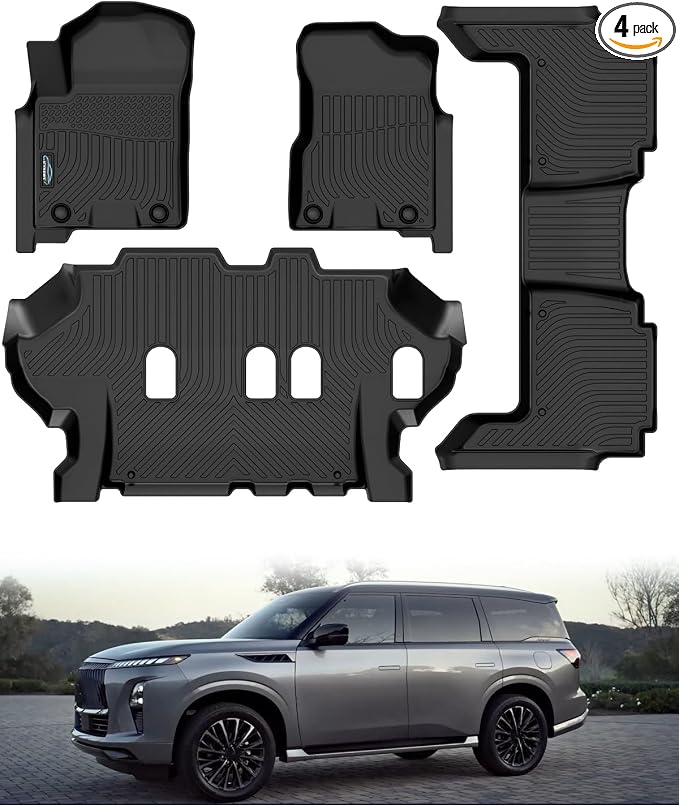 for Nissan Armada/Infiniti QX80 2019-2024 Floor Mats, Only Fit by ICYHAWS
