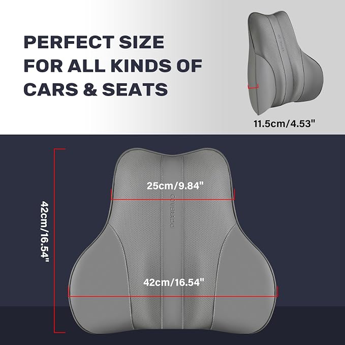 Coverado Lumbar Support Pillow for Car, Ergonomic Memory Foam Back Pillow for - Image 7