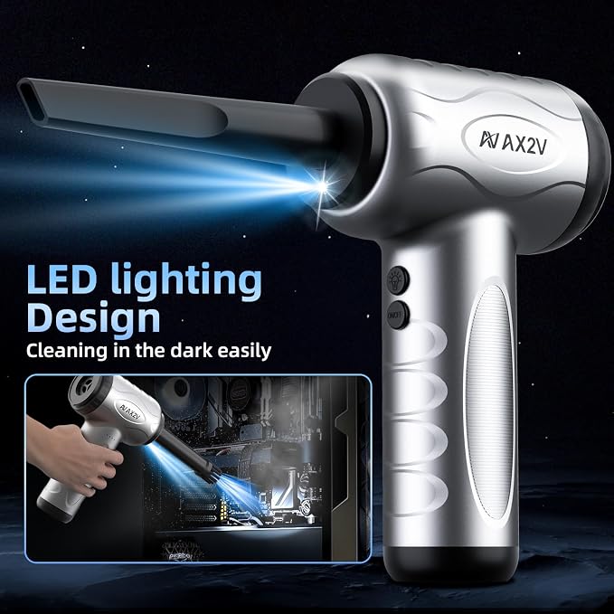 2-in-1 Car Vacuum & Air Duster, 70W/16kpa/1200000RPM/35 Mins, High Powerful - Image 5