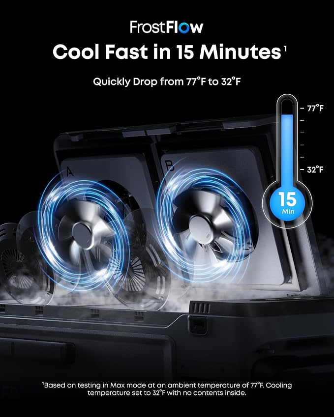 Anker SOLIX EverFrost 2 58L Cooler, 61 qt Car Refrigerator, Electric Cooler - Image 3