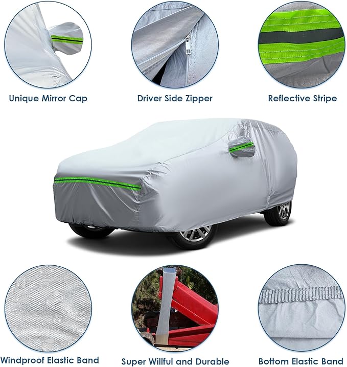 AUQDD 6-Layers Premium Truck Car Cover Waterproof All Weather Weatherproof UV - Image 3