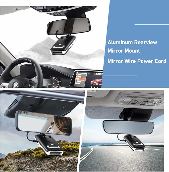Radar Detector Mount, Rearview Mirror Rod Radar Mounting Bracket+Rearview - Image 2