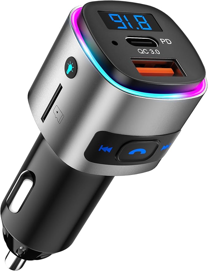 FM Transmitter Bluetooth, SONRU Bluetooth Car Adapter, Wireless FM Radio by SONRU