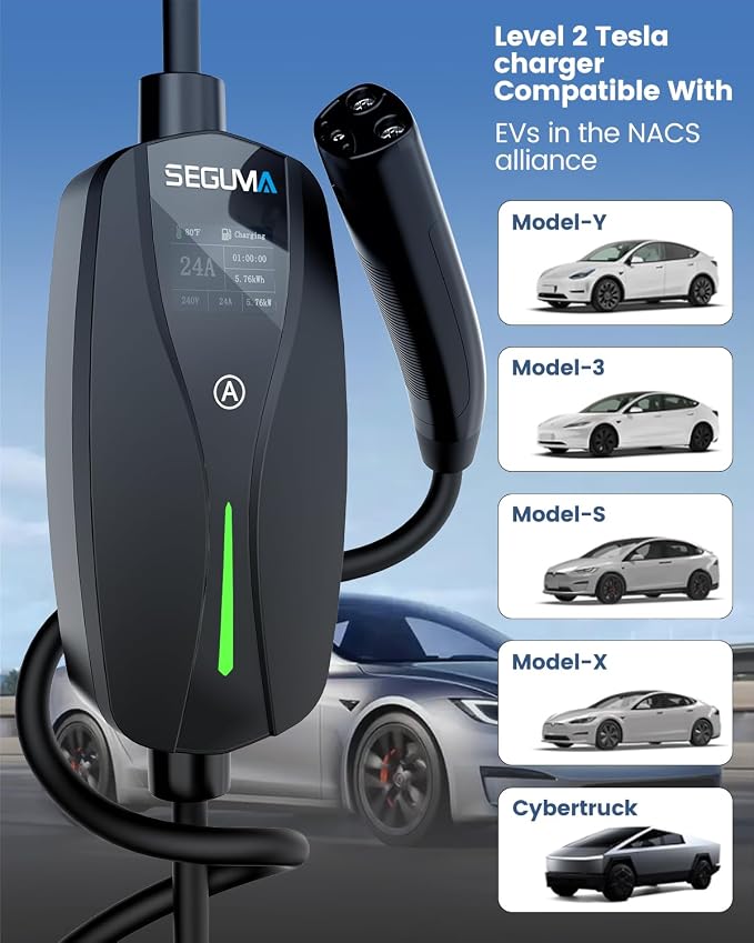 Level 2 Tesla Charger-24Amp 240V, NEMA 14-30 Plug, 25FT Extension Cable - Image 6