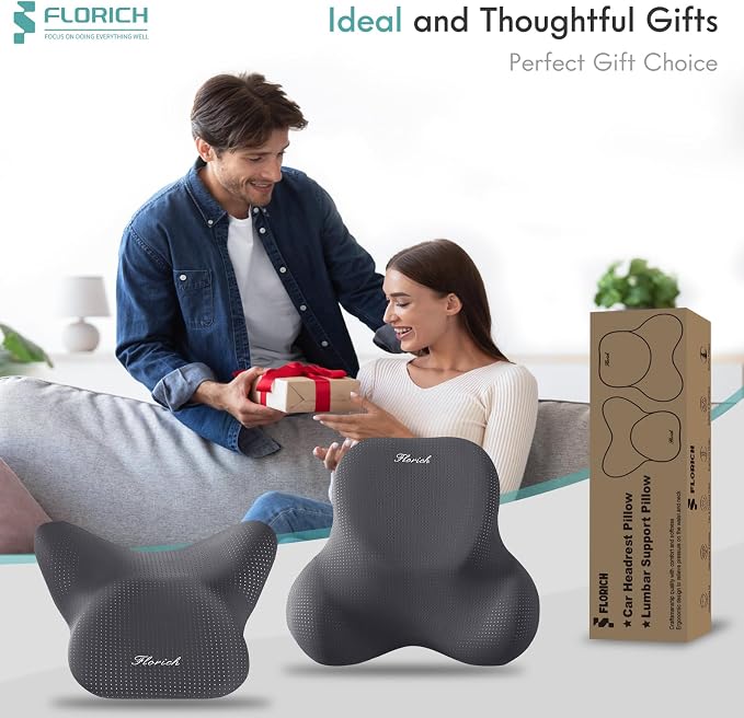 FLORICH Car Lumbar Support Pillow and Neck Headrest Pillow - Image 8