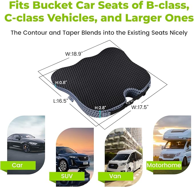 Soft Dense Memory Foam Car Seat Cushion - Image 5