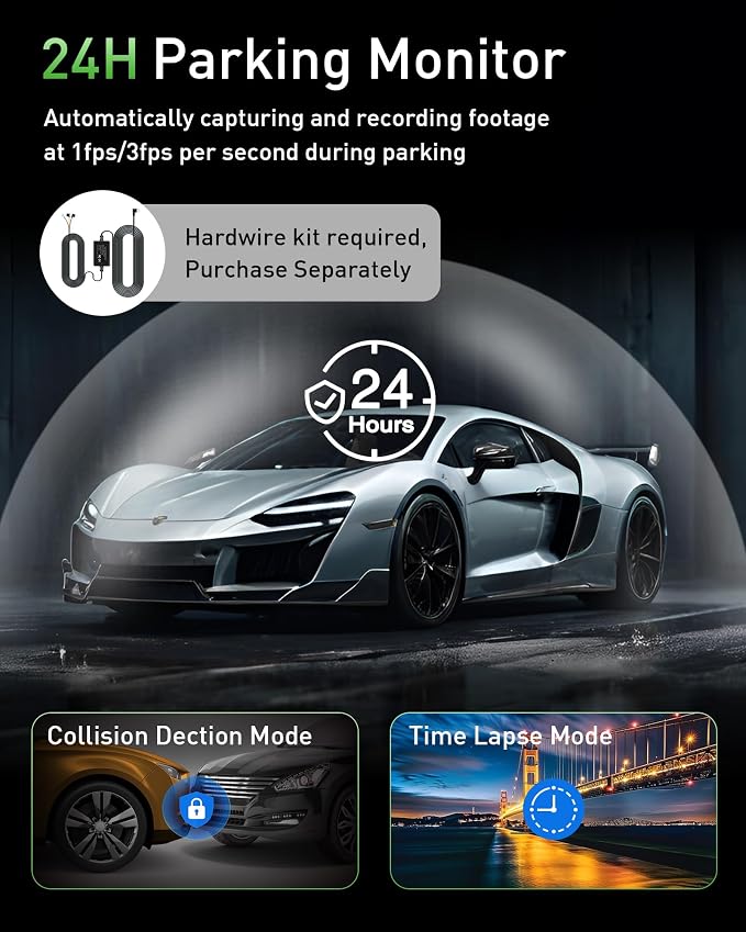 Dash Cam Front and Rear, 4K+2K Dash Camera - Image 6