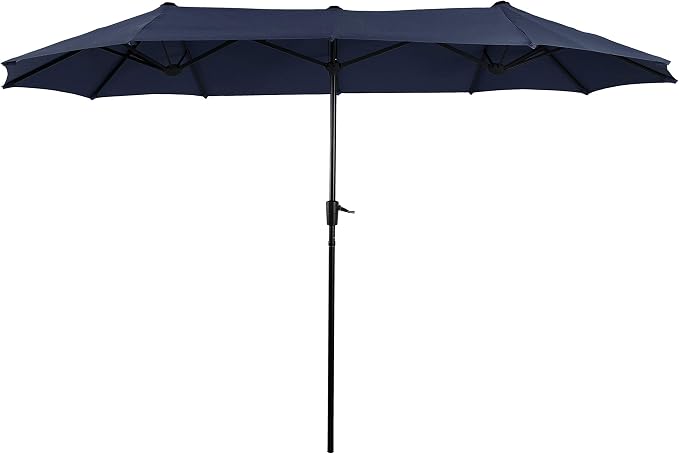 PHI VILLA 13ft Double-Sided Twin Outdoor Patio Umbrella Market Umbrella by PHIVILLAThepioneerofcomfortablehouseholdsupplies
