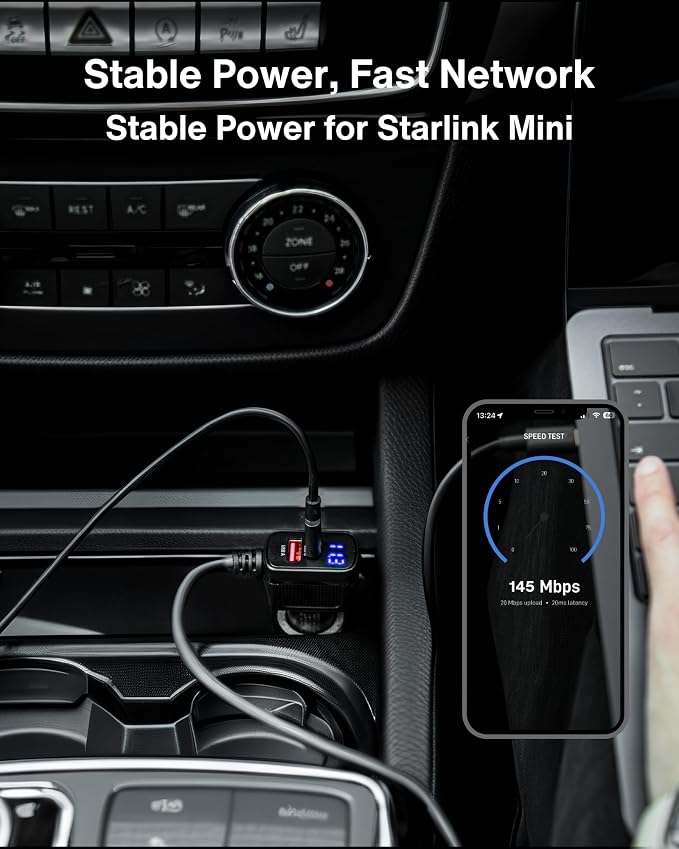 Car Charger Cable for Starlink Mini 16.5FT - Image 4