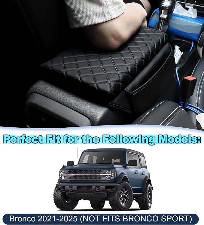 Armrest Cover for Ford Bronco 2021-2025 Center Console Pad - Image 6