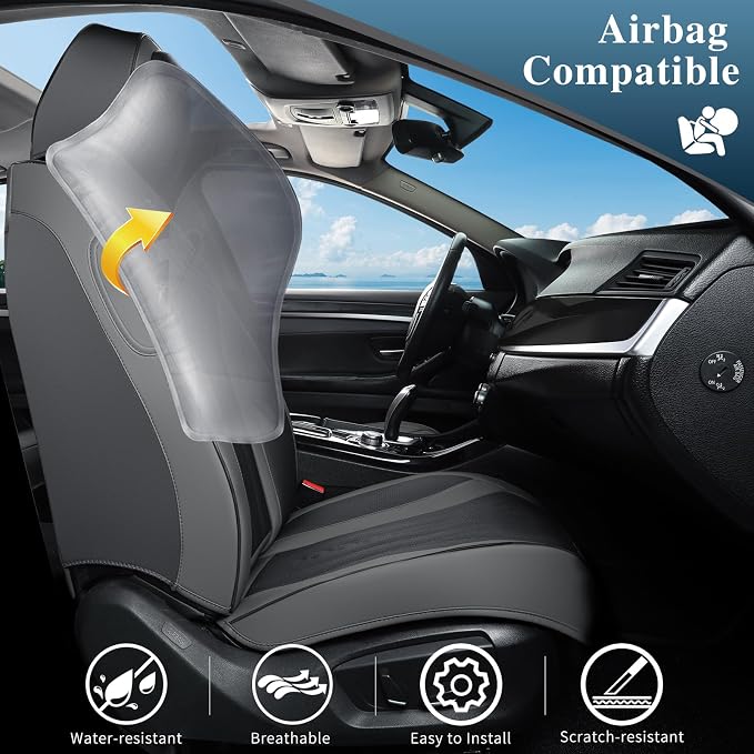 Car Seat Covers Full Set, Leather Seat Covers - Image 3