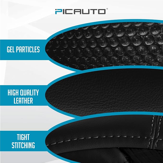 PIC AUTO Gel Particles Steering Wheel Cover, Universal Fit 14.5"-15.5" - Image 3