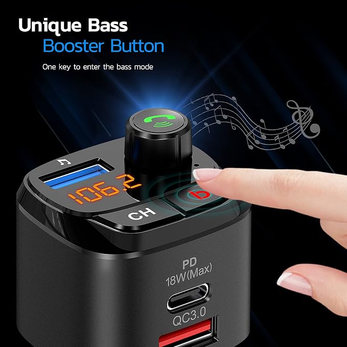 Nulaxy Bluetooth 5.0 FM Transmitter - Image 3