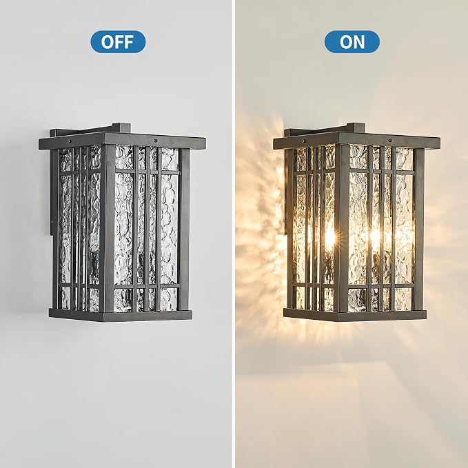 2-Light Outdoor Wall Light E26 Base Metal Frame - Image 4