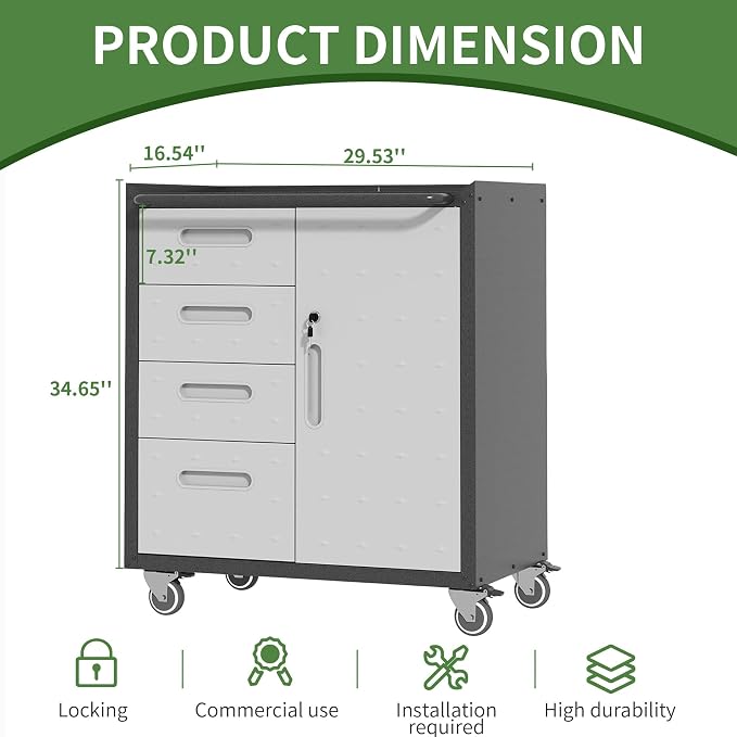 Metal Garage Storage Cabinet - Image 3
