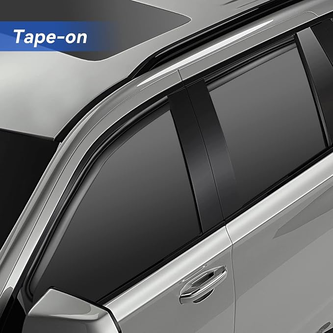 Window Visors Rain Guards for 2001-2007 Chevy Silverado/GMC Sierra, Window Vent - Image 4
