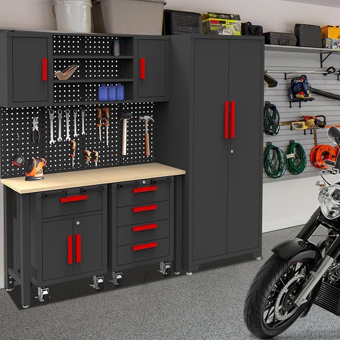 6-Pcs Garage Storage Cabinet System: Workshop Set - Image 2