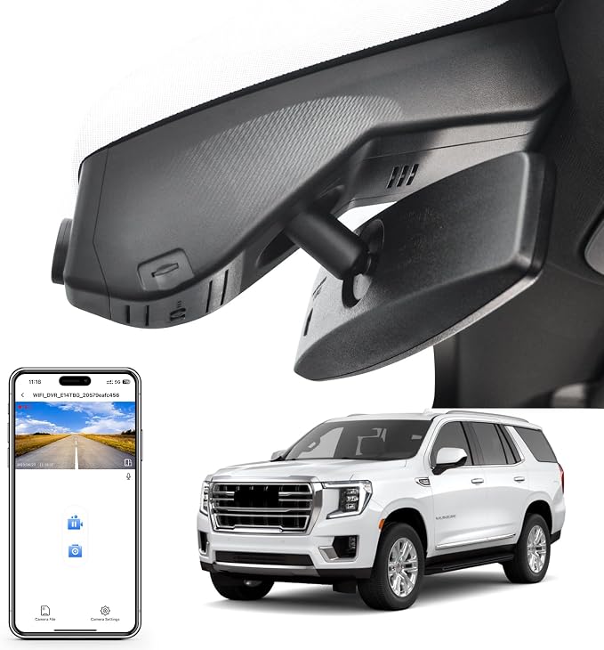 4K Dash Cam Custom fit for GMC Yukon, Yukon XL 2021-2022, SLE SLT AT4 Denali by MANGOAL-OEMStyleAutomotiveElectronics