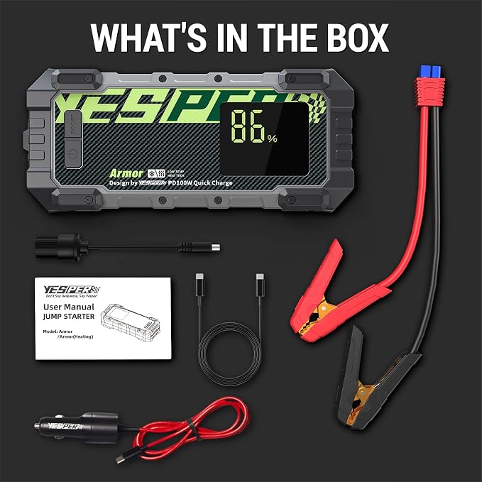 YESPER Car Jump Starter, 3000A Peak Portable Jump Starter - Image 9