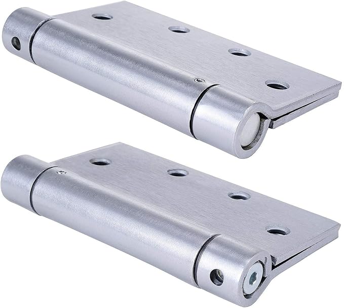 2 Pack - 4.5"x4" Brushed Satin Chrome Finish Self Closing Reversible Door Hinge - Image 3