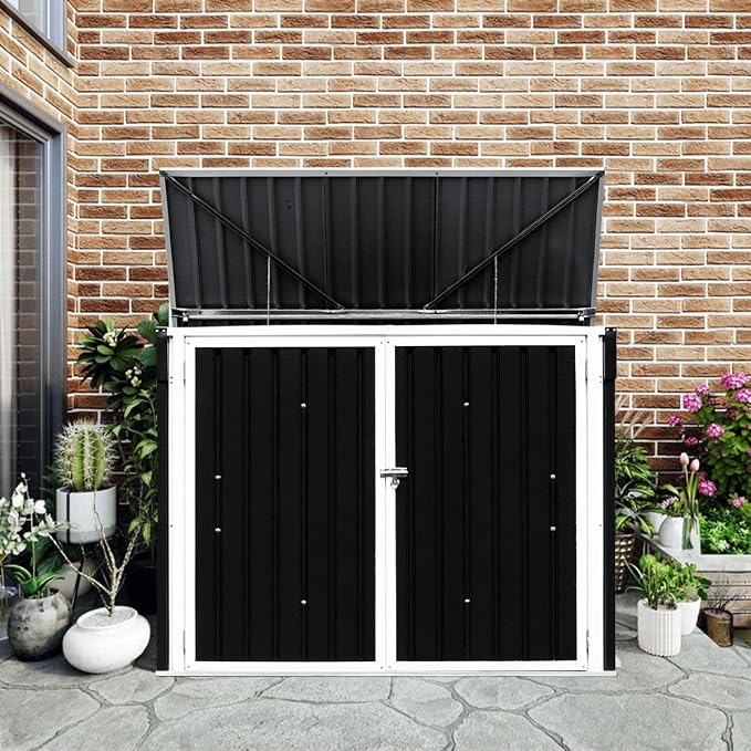 Goplus 6' x 3' Outdoor Storage Shed, Tool Storage Shed - Image 5