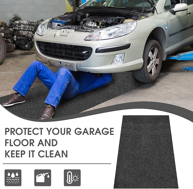 GlowShade 2 Pack Oil Spill Mat, 36 X 60 Inch Garage Floor Mat Under Car - Image 4