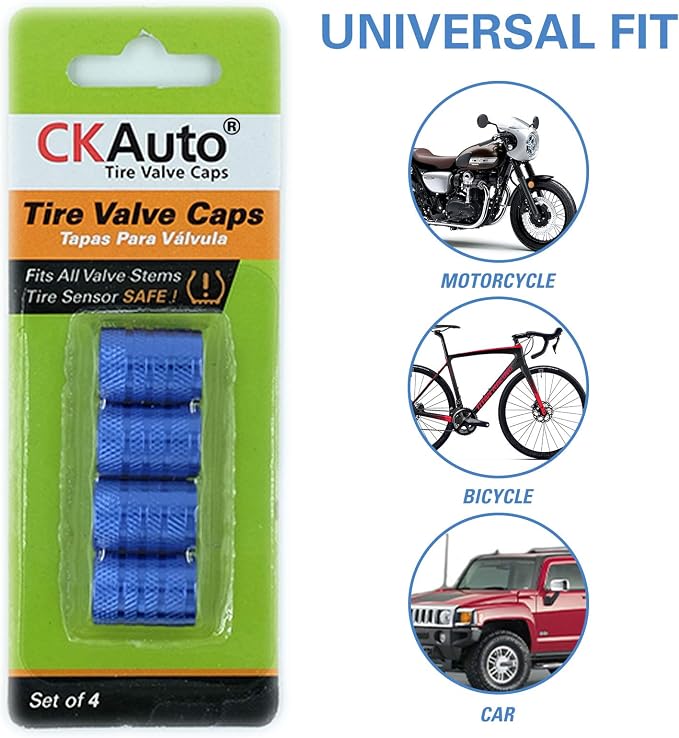 CKAuto Tire Valve Stem Caps, Anodized Aluminum Tire Valve Cap Set, Corrosion - Image 5