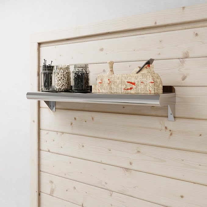 AmGood 24" Long X 6" Deep Stainless Steel Wall Shelf | NSF Certified | - Image 6