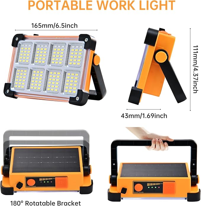 Rechargeable Solar Work Light Portable - Image 4