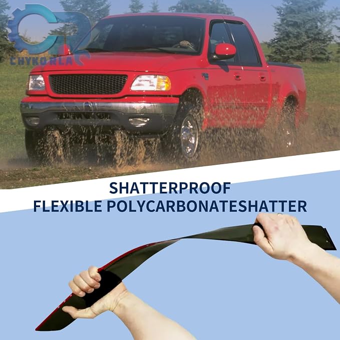 4PCS Window Rain Guards Shield Fit - Image 7