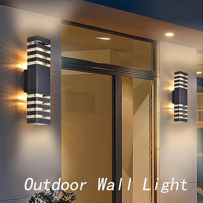 18inch LED Square Up & Down Wall Lights, 24W Outdoor Wall Light 4000K Day White - Image 2