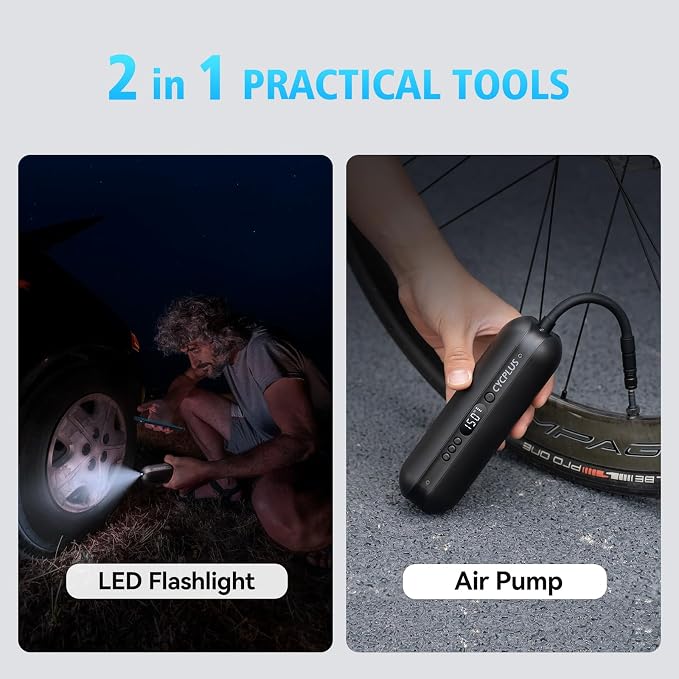 CYCPLUS Electric Air Compressor Portable Bicycle Pump Car Tire Inflator - Image 7