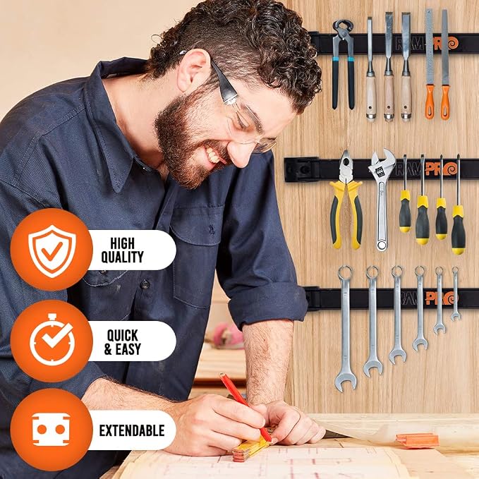 12" Magnetic Tool Holder Strip - Image 2