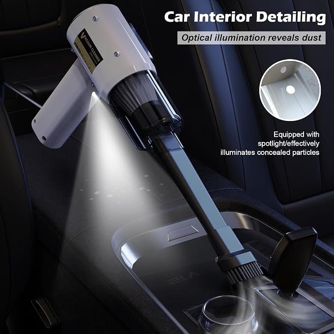 Mini Cordless Handheld Vacuum Cleaner, 21000Pa Strong Suction, 2-Speed USB-C - Image 5
