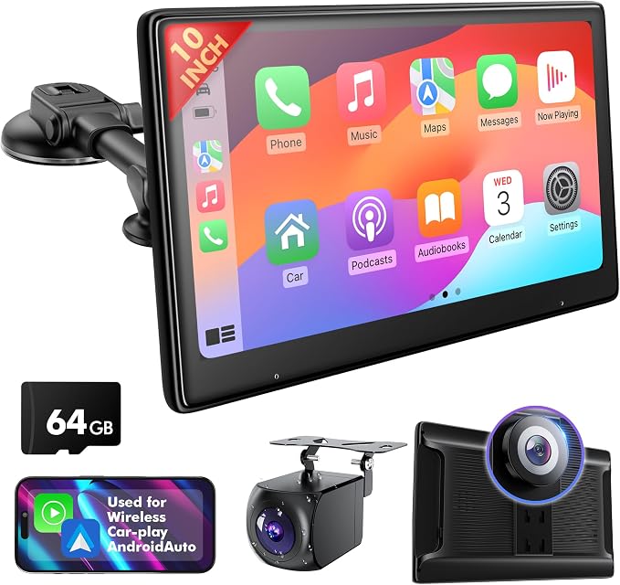 10" Touch Screen for Car, Used for Wireless Apple Carplay Android Auto by Unknown