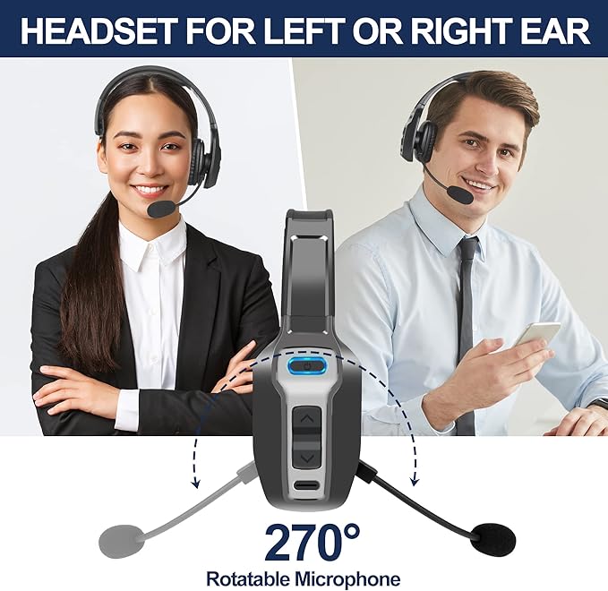 Trucker Bluetooth Headset, V5.2 Wireless Headset - Image 3