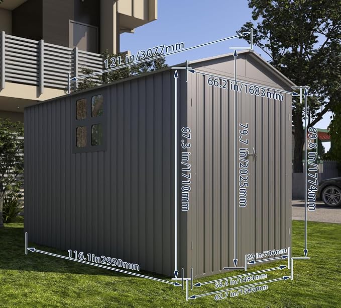 Motorcycle Steel Storage Shed - Image 2