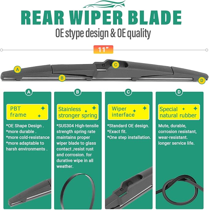 26" 16" 11" Windshield Wiper Blades Replacement - Image 4