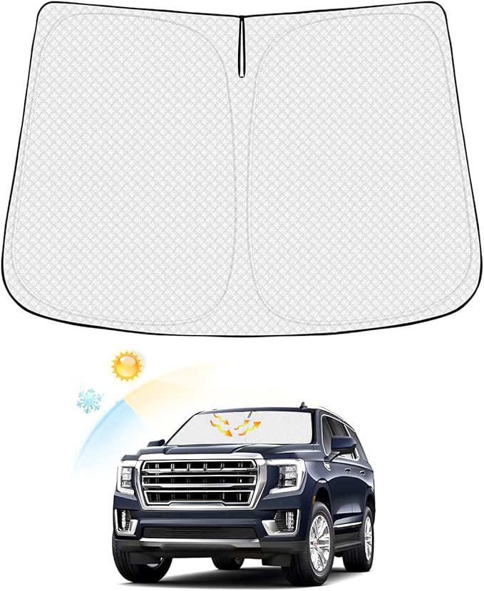Windshield Sun Shade for GMC Yukon XL 2021-2025 2026 Thicken 6-Layer Foldable by Canvcle