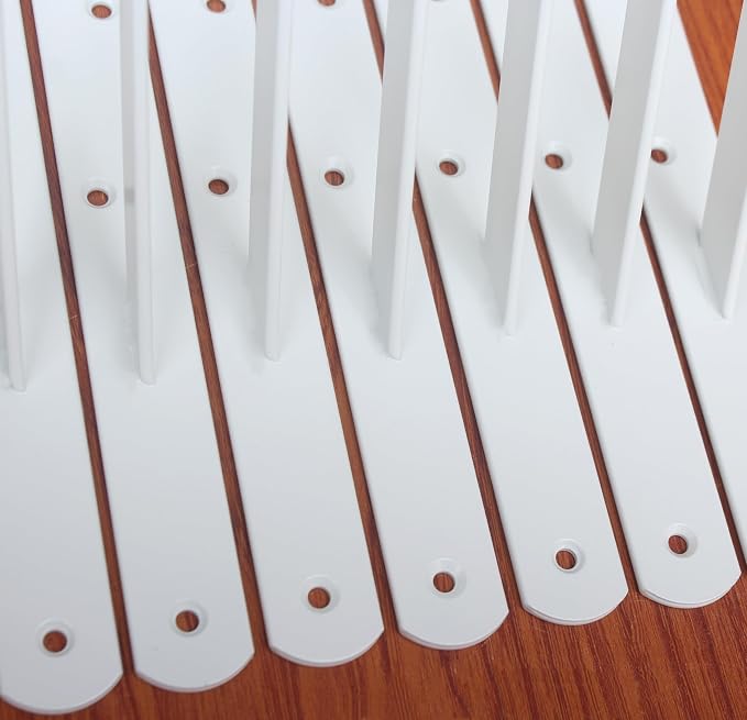 8 Pack L12 x H 8" White Heavy Duty Shelf Brackets - Image 3