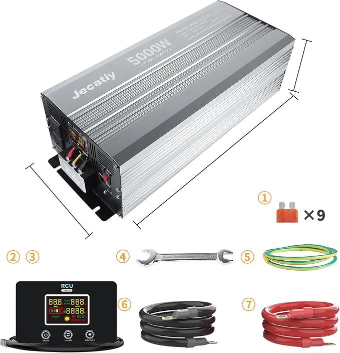 5000 Watt Pure Sine Wave Power Inverter DC 24V to 110V/120V AC Converter - Image 8