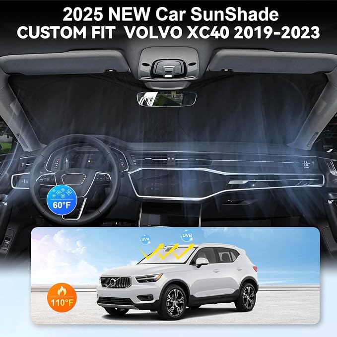 Custom Fit XC40 Windshield Sunshade - Image 4
