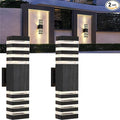 18inch LED Square Up & Down Wall Lights, 24W Outdoor Wall Light 4000K Day White by Yongjishun