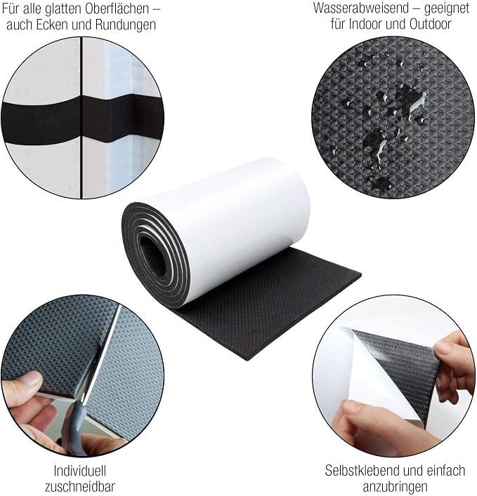 Car Door Protector Bump Body Guard, 1/4" Sectional Foam Sticking Garage Wall - Image 3